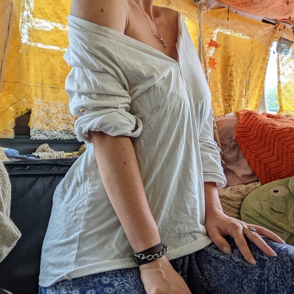 H&M Other - White Button 3/4 Sleeve Henley